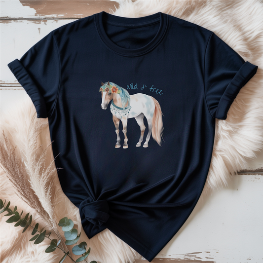 Wild & Free Boho Horse Kids T-Shirt