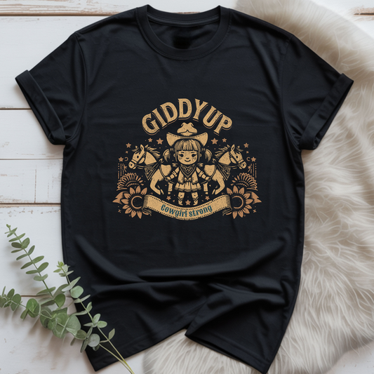 Giddyup Cowgirl Strong Kids T-Shirt