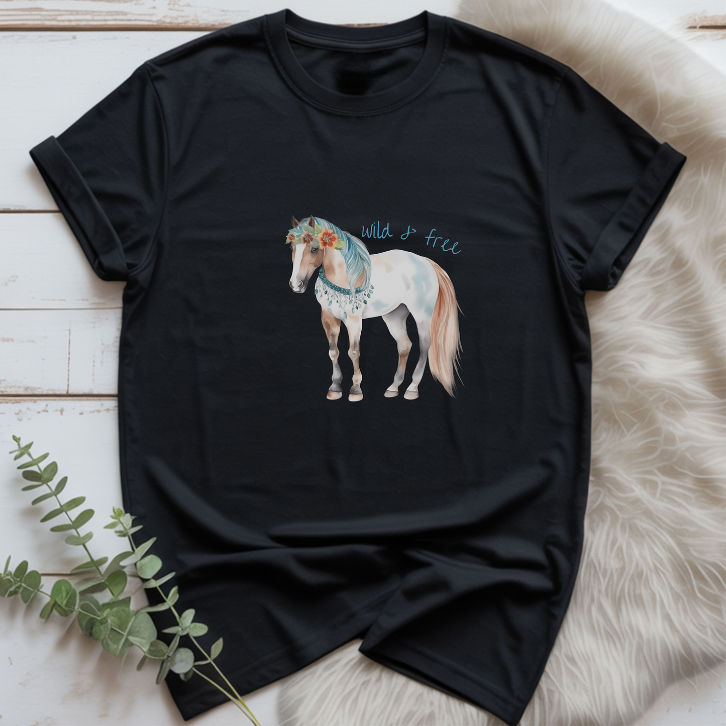 Wild & Free Boho Horse Kids T-Shirt